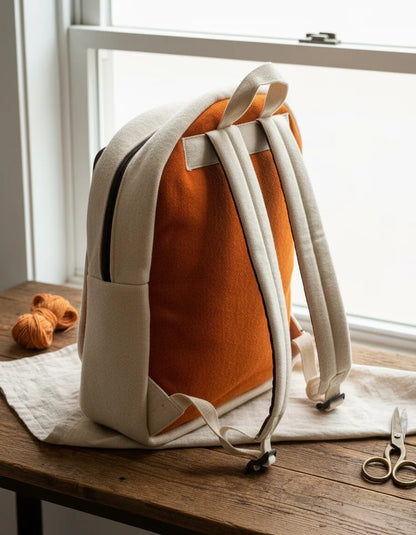 Handmade Woolen Backpack with Modern Design