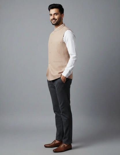 Fine Hemp Vest Coat