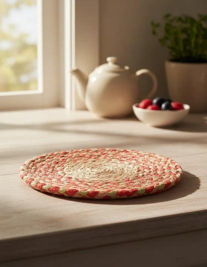 Hand Braided Jute Hot Pad