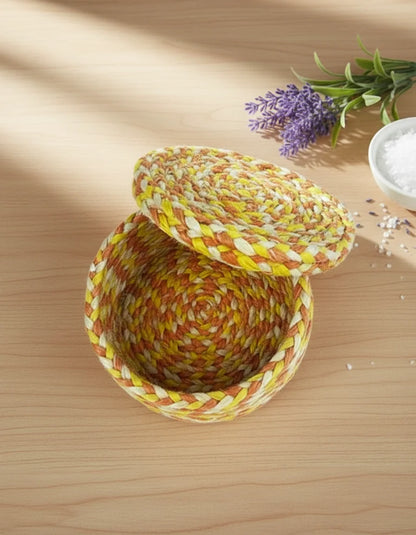 Hand-Braided Jute Lid Box