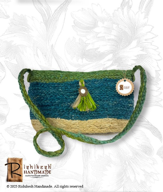 Hand-Braided Jute Hand Purse for Women