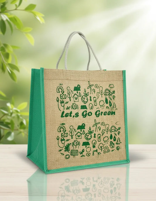 Printed Jute Tiffin Bag for Everyday Use