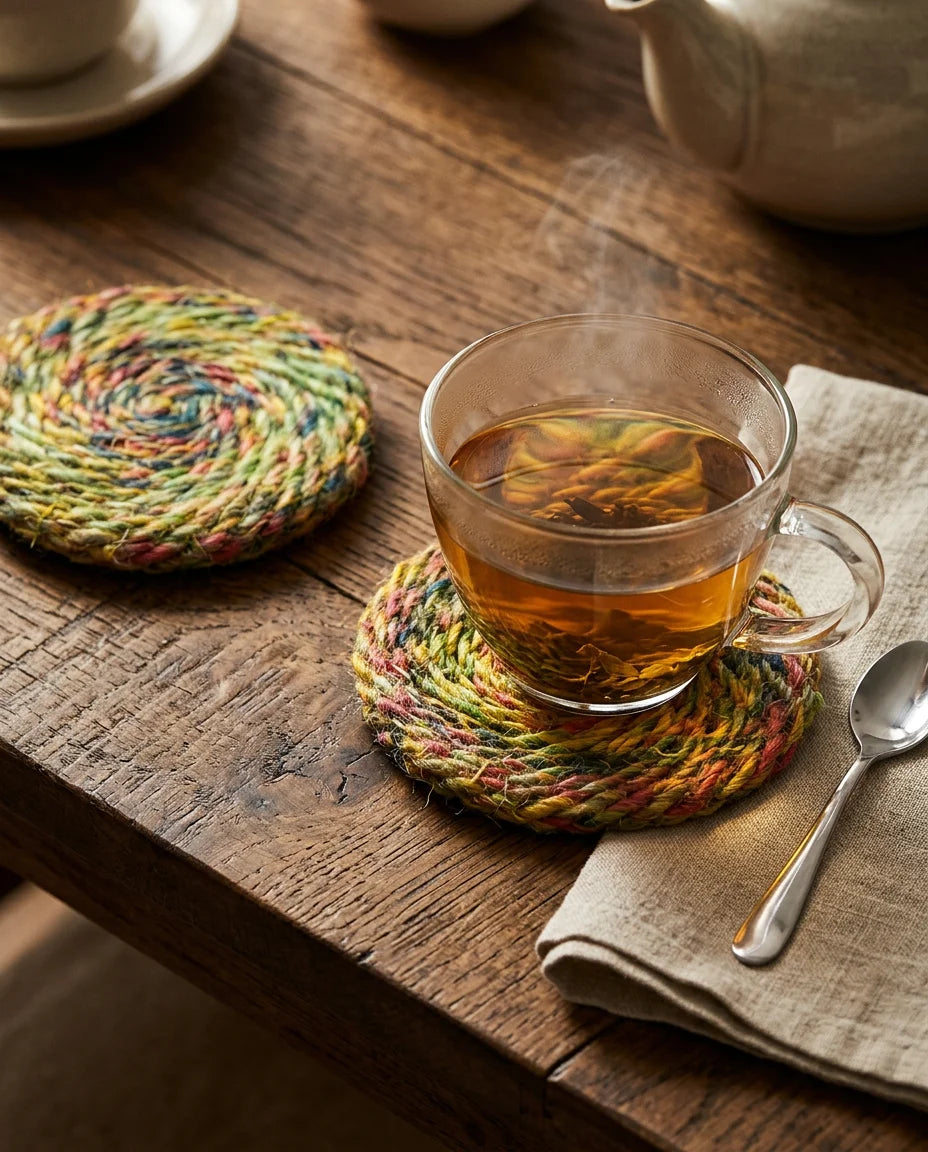 Hand Twisting Jute Tea Cup Coaster