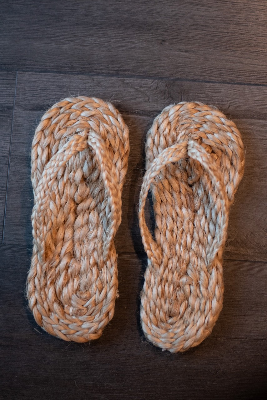 Jute Braided Strap Slipper