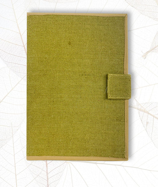 Jute File Folder With Magnet Button Closure