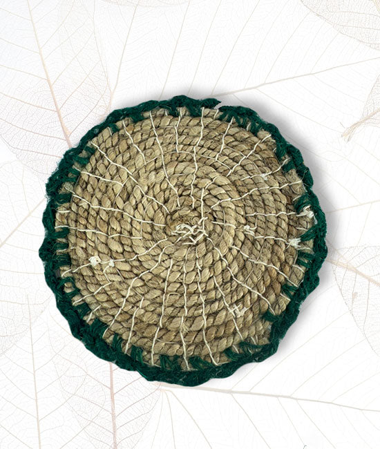 Wool Embellished Jute Donga Mat