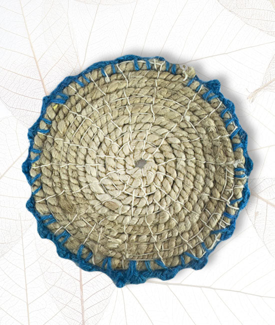 Wool Embellished Jute Donga Mat