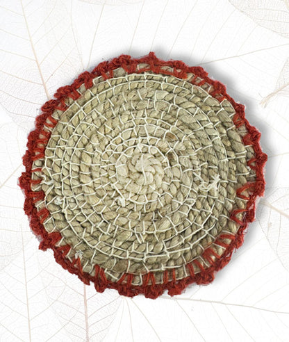 Wool Embellished Jute Donga Mat