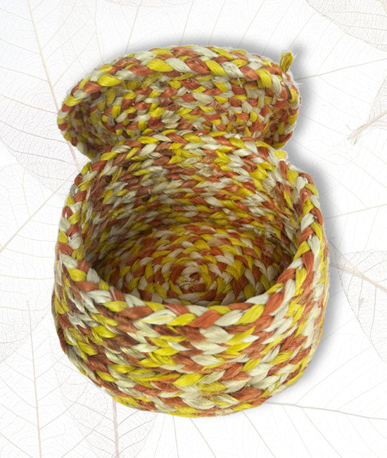 Hand-Braided Jute Lid Box