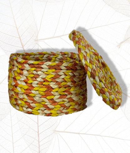Hand-Braided Jute Lid Box