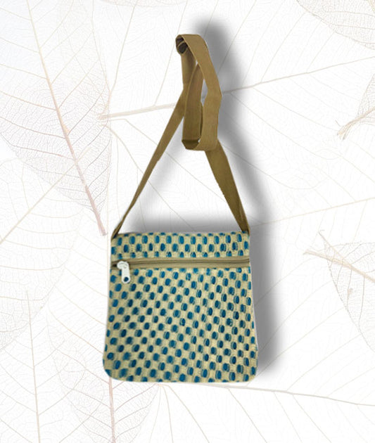 Jute Sling Bag With Plain Net