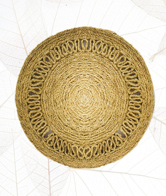 Hand Braided Jute Doormat - Circular