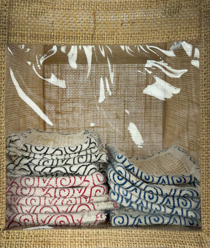 Jute Gift Bag with Transparent Front