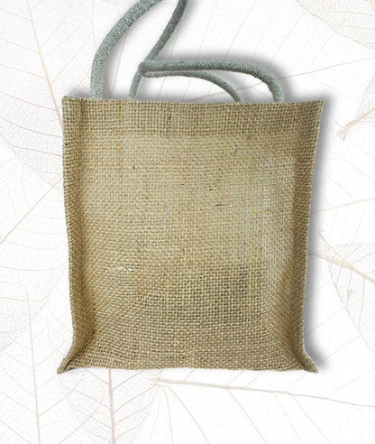 Jute Gift Bag with Transparent Front