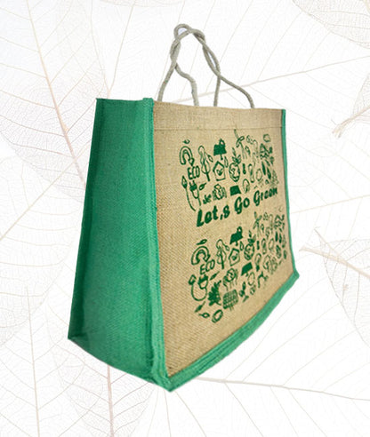 Printed Jute Tiffin Bag for Everyday Use