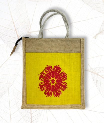 Printed Jute Tiffin Bag for Everyday Use