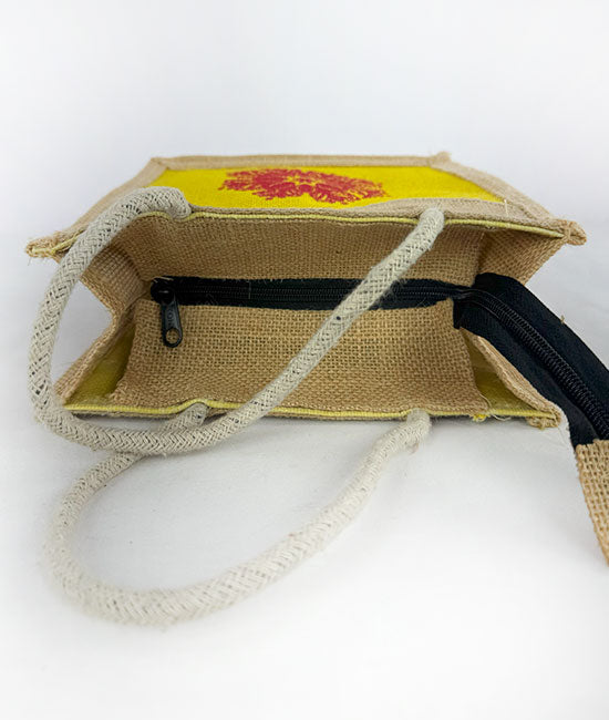 Printed Jute Tiffin Bag for Everyday Use