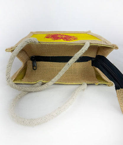 Printed Jute Tiffin Bag for Everyday Use