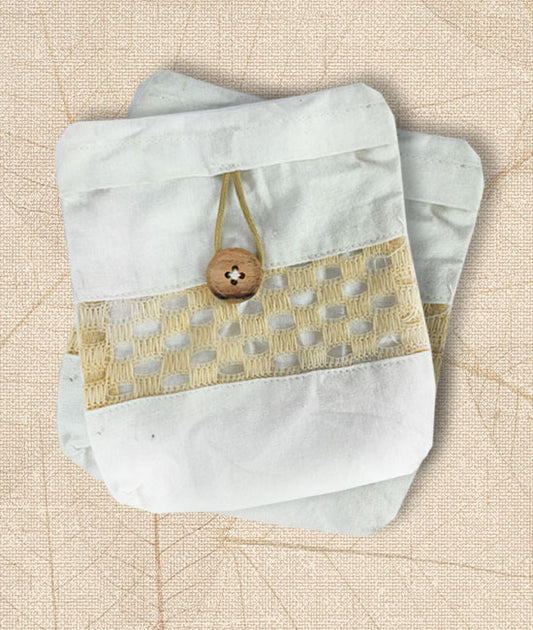 Eco Friendly Cotton Pouch with Zipper Closure