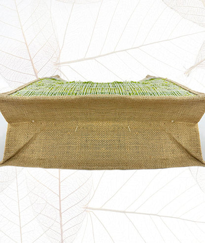 Handcrafted Bhimal Carry Bag with Zipper