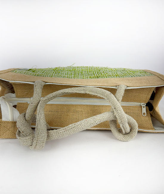 Handcrafted Bhimal Carry Bag with Zipper