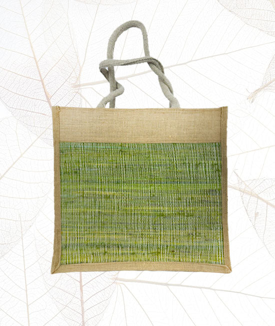 Handcrafted Bhimal Carry Bag with Zipper