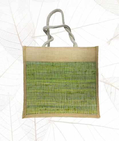 Handcrafted Bhimal Carry Bag with Zipper