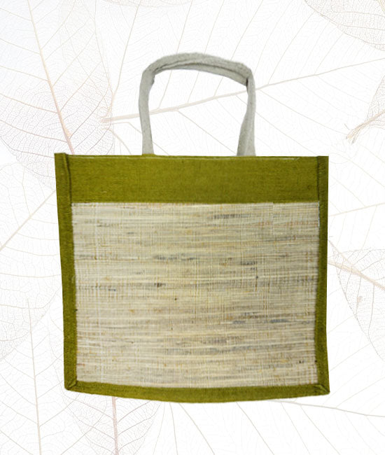 Handcrafted Bhimal Carry Bag with Zipper
