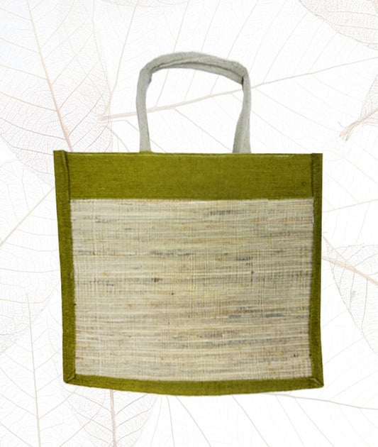 Handcrafted Bhimal Carry Bag with Zipper