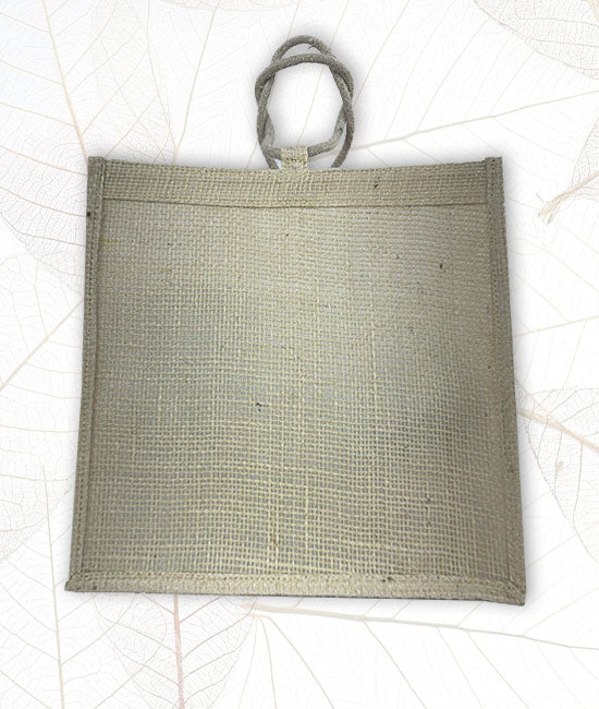 Jute Gift Bag with Transparent Front
