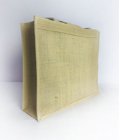 Aipan Print Jute Carry Bag Without Zipper