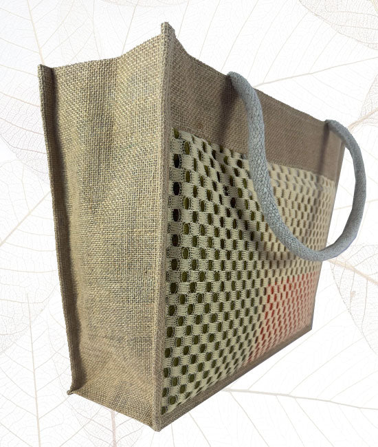 Jute Carry Bag With Plain Net