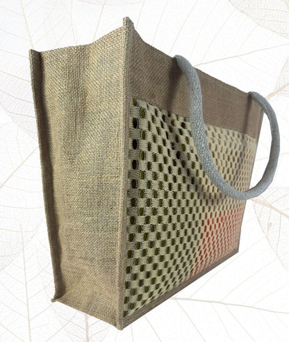 Jute Carry Bag With Plain Net