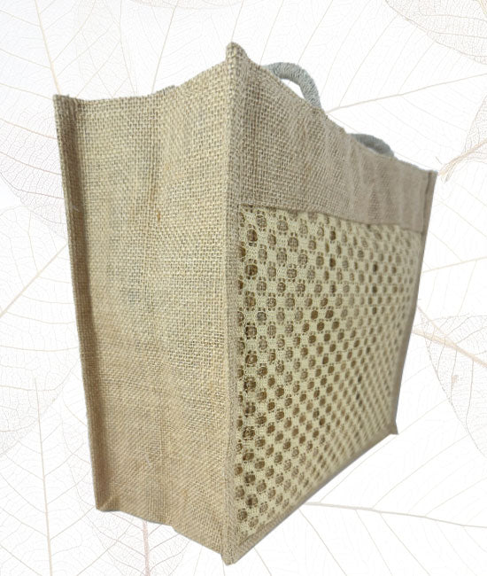 Jute Carry Bag With Plain Net