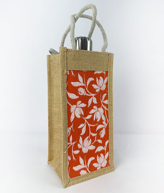Designer Jute Bottle Bag for Easy Carry