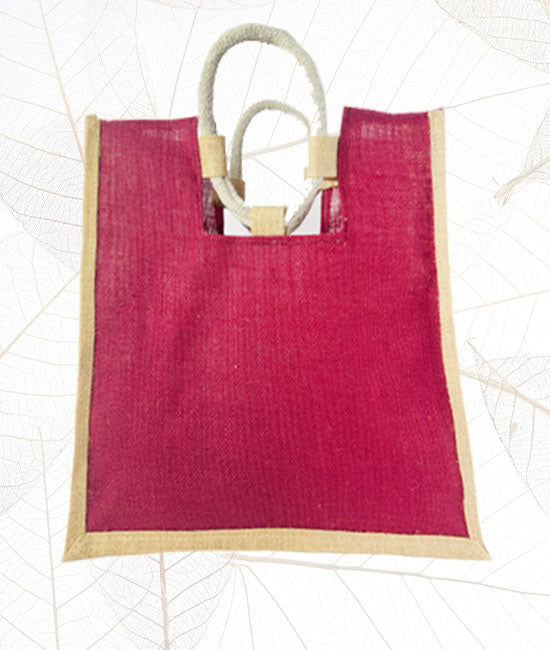 Jute Carry Bag with Round Handle