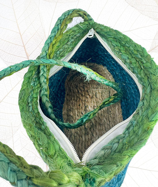 Hand-Braided Jute Hand Purse for Women