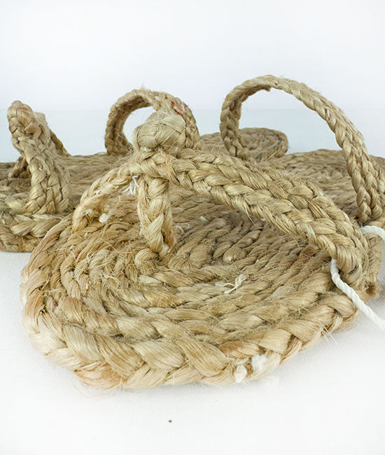 Jute Braided Kolhapuri Slipper