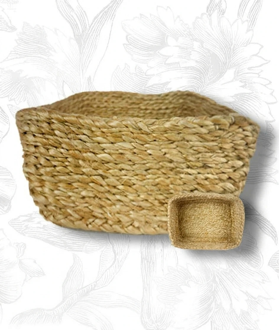 Hand Braided Jute Fruit Container