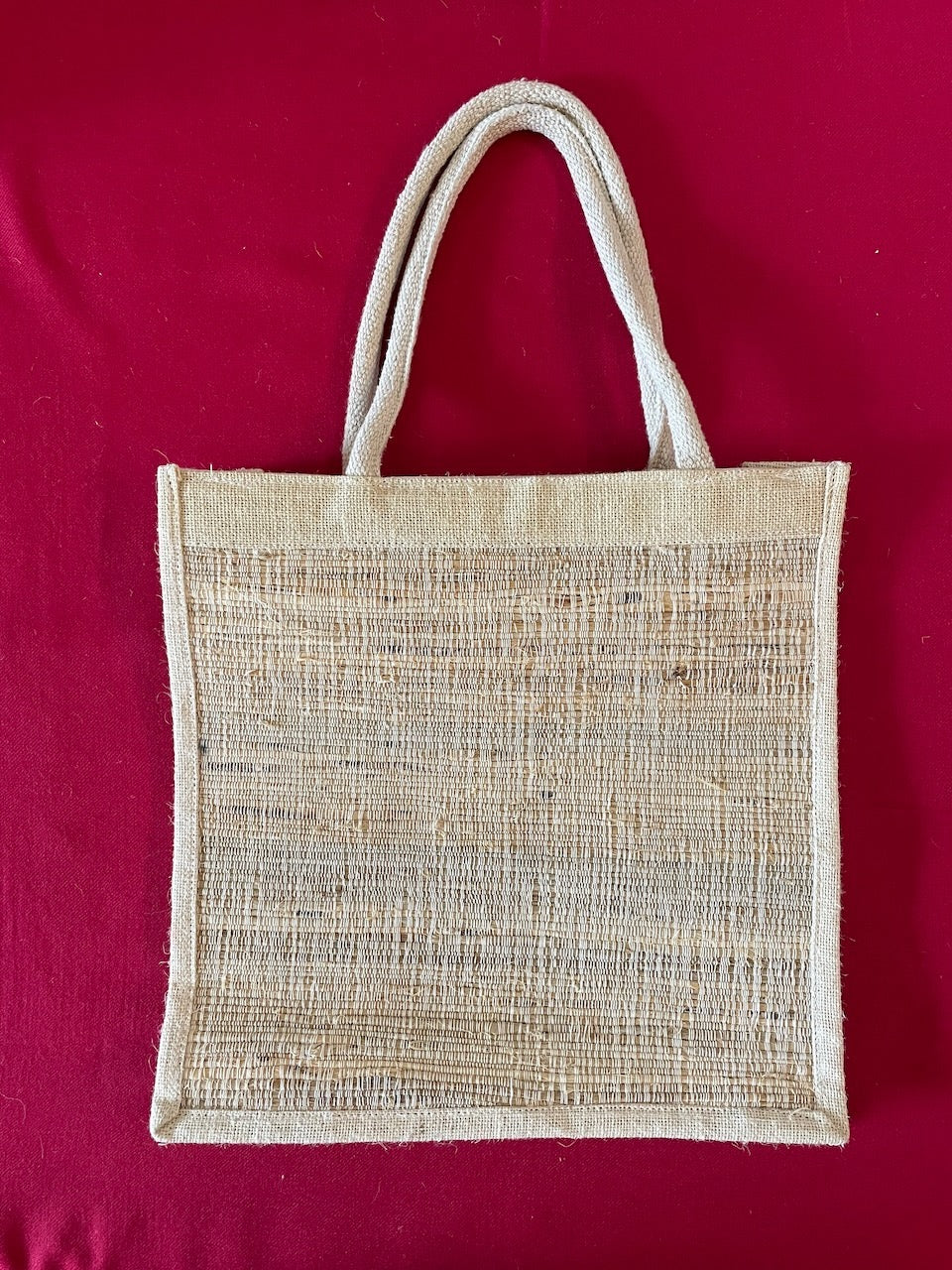 Handcrafted Bhimal Carry Bag with Zipper