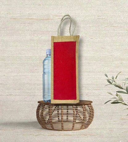 Designer Jute Bottle Bag for Easy Carry