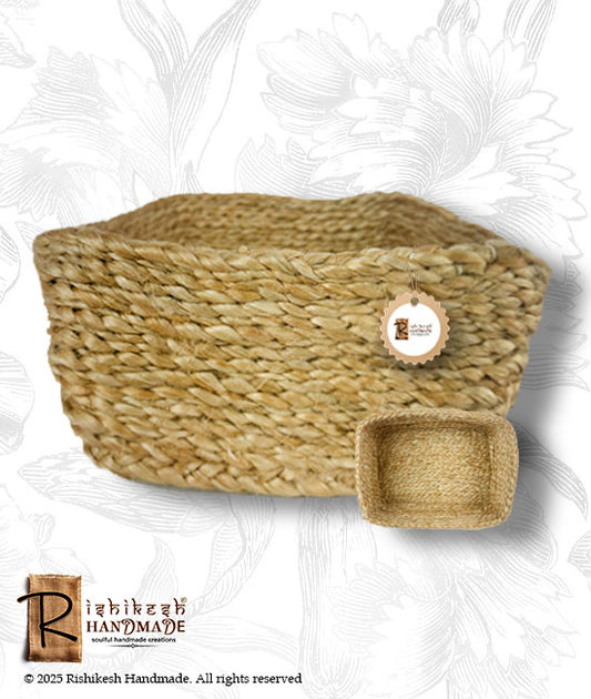 Hand Braided Jute Fruit Container