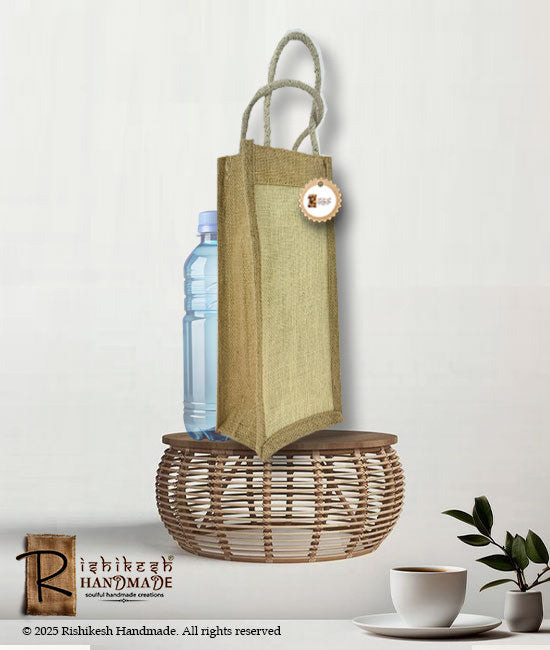 Designer Jute Bottle Bag for Easy Carry