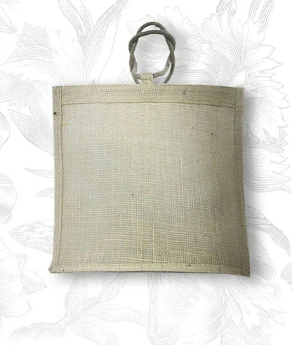 Jute Gift Bag with Round Handle Design