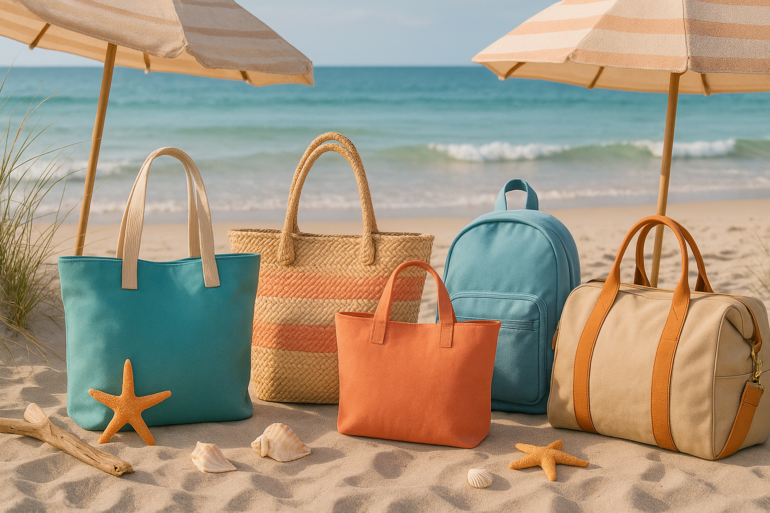 Please I dont want text and make it for beech banner with bags