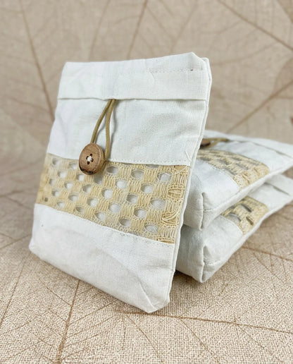 Eco Friendly Cotton Pouch with Zipper Closure