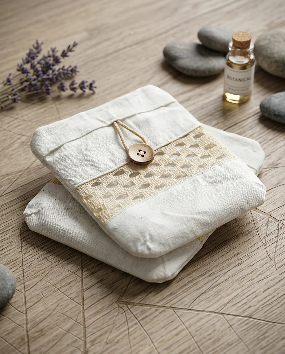 Eco Friendly Cotton Pouch with Zipper Closure