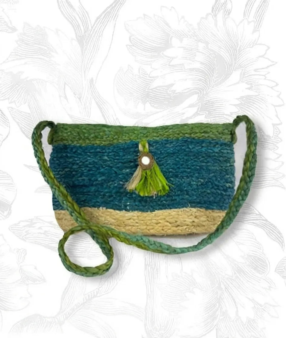 Hand-Braided Jute Hand Purse for Women