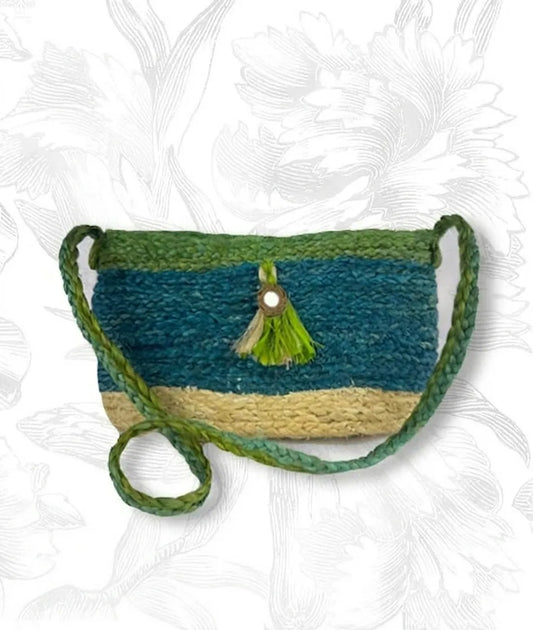 Hand-Braided Jute Hand Purse for Women