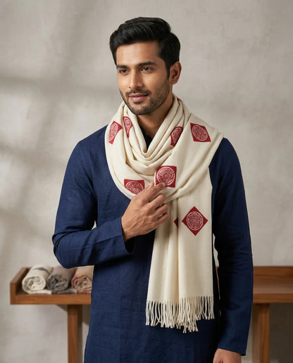 Daffodil Stole with Aipan Print